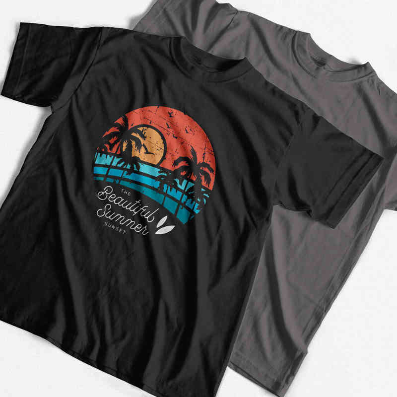 COOLMIND 100% cotton short sleeve big size men T shirt casual summer loose surf print men tshirt cool loose t-shirts tops tees G1222-image-747716081
