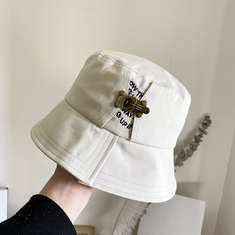 

Fisherman's Hat Women's fashion brand show face big head Wai spring and summer Bucket Hat Korean versatile bell shaped black basin hat