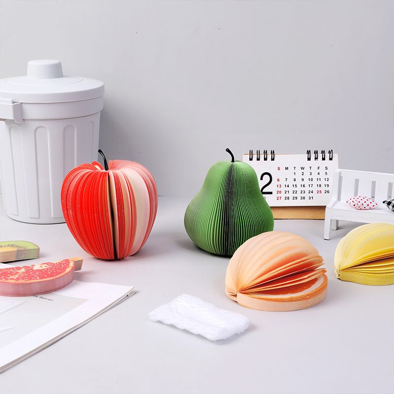 3D Memo Pad Notepad Post Note Pad Scratch Paper Fruit Shape Apple Pear 9 Shapes Gift 88202221-image-688649127