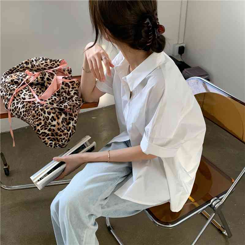 blue Spring cotton Shirt Casual white Tops Girls Blouse Long sleeve Linen Plus Size Women Blouses femme 210417Z