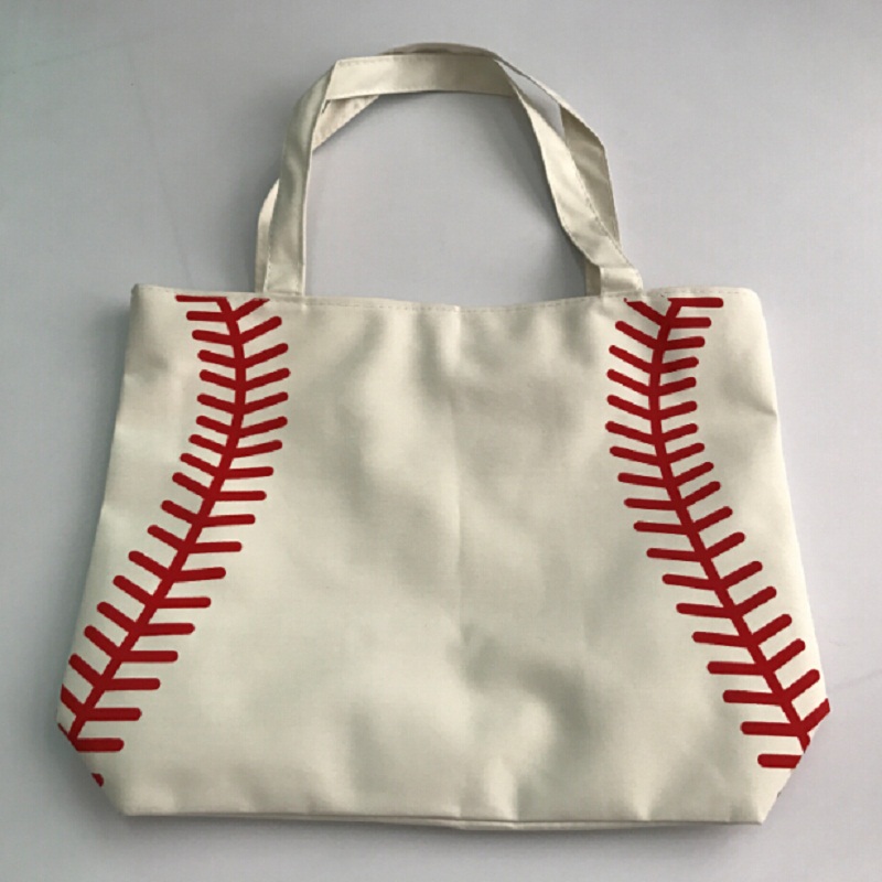 

2017 small canvas bag Baseball Tote Bags Sports Bags Casual Tote Softball Bag Football Soccer Basketball Bag Cotton Canvas Material, Black