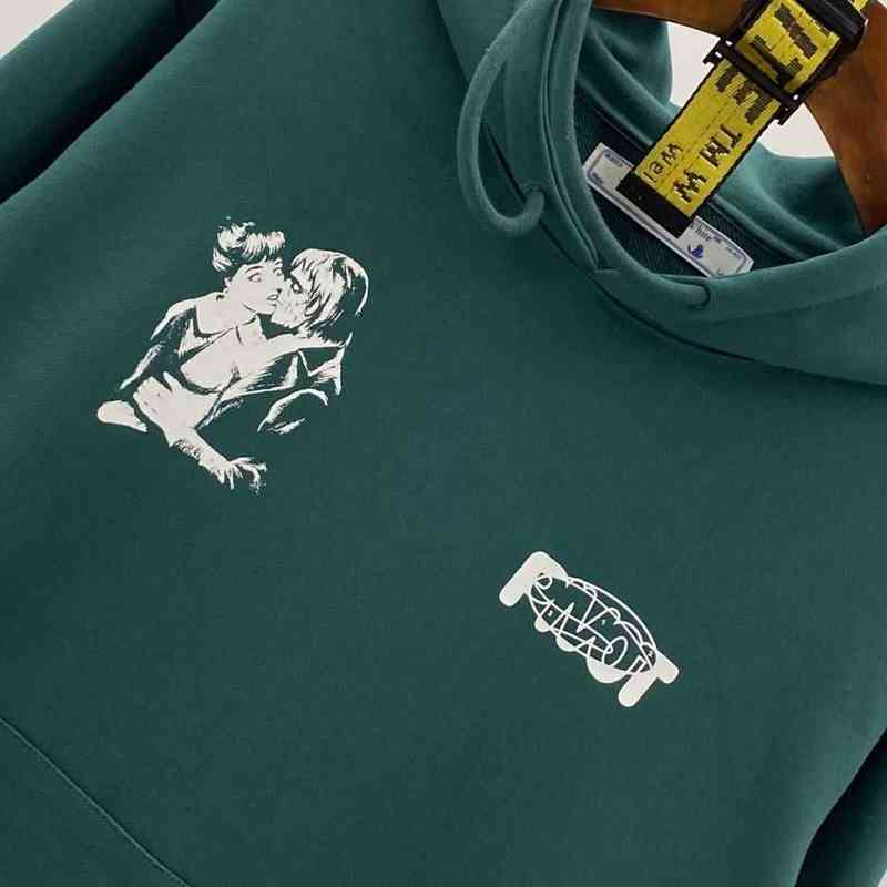 

Men's Hoodies & Sweatshirts Tested Version Autumn Winter Hooded Sweater BU2M, Green