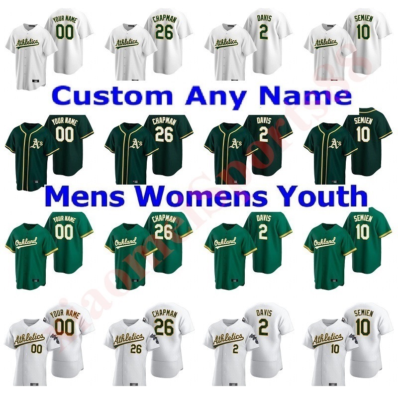 

2021 Oakland Men Women youth Baseball Jerseys Matt Chapman Khris Davis Marcus Semien Chris Bassitt Tony Kemp Ramon Laureano Chad Pinder Athl, Blue;black
