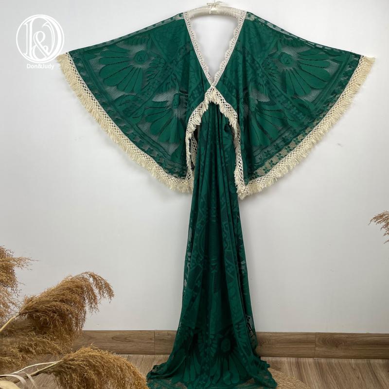 

Maternity Dresses Don&Judy Christmas Boho Dress V-neck Pregnancy Pography Maxi Gown For Pregnant Women Po Shoot Baby Shower, Green