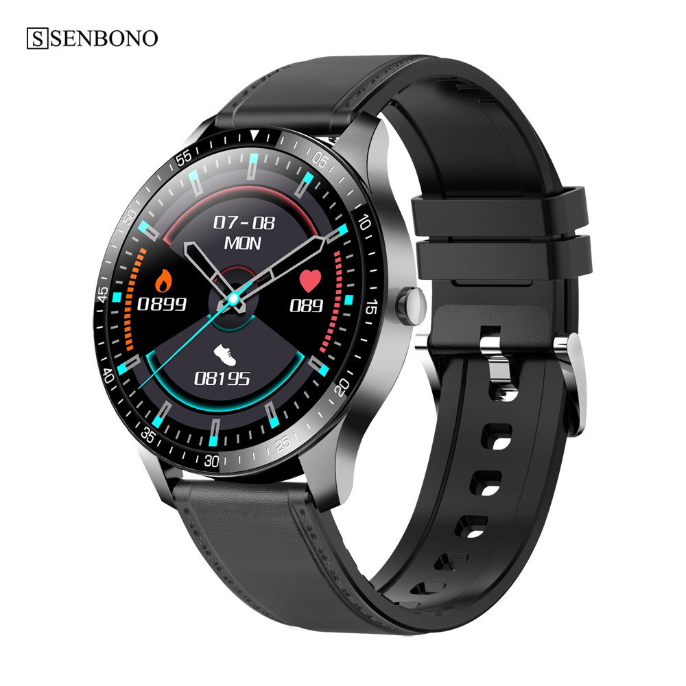 

SENBONO S80 Smart Watch Men Sport Waterproof IP68 Sleep Heart Rate Fitness Tracker 2021 Women Smartwatch for IOS android huaweig, Bluerubber