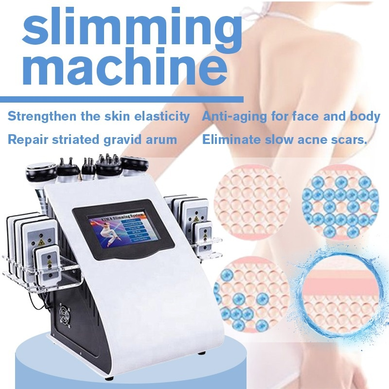 Model 40k Ultrasonic liposuction Cavitation 8 Pads LLLT lipo Laser Slimming Machine Vacuum RF Skin Care Salon Beauty Spa Equipment