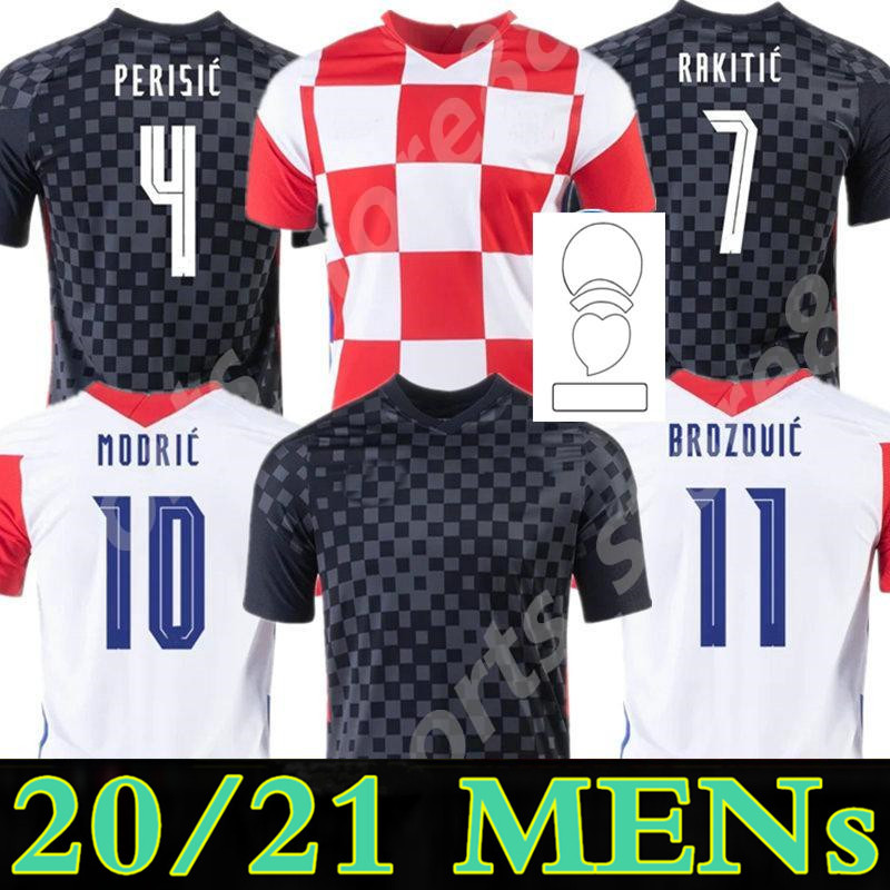 

MODRIC 2021 national team MANDZUKIC HOME AWAY Croatia Soccer Jersey PERISIC RAKITIC SRNA KOVACIC Football Shirts Adult men + kids kit, Black;yellow