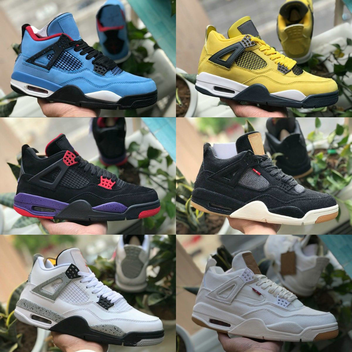 

Jumpman 4s Basketball Shoes Travis Scotts retro sport shoe shadow US13 Fearless Men Hyper Royal University Blue Obsidian UNC Shattered Backb