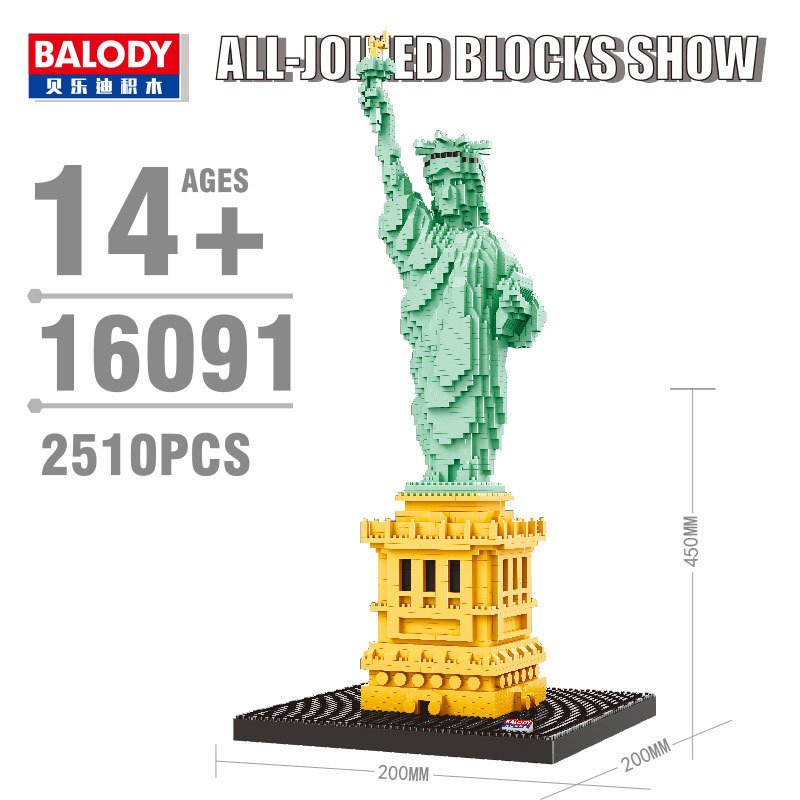 

Balody Mini Blocks World Architecture Castle the Statue of Liberty Model Assembly Bricks for Children Toys Kids Xmas Gifts 16091 210416