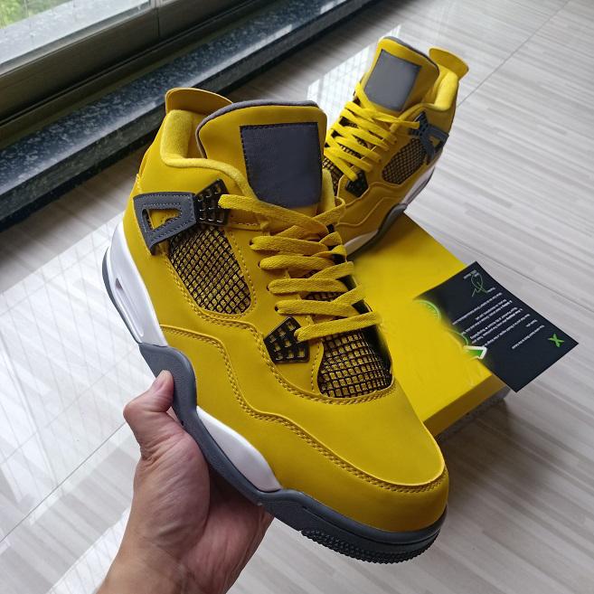 

4 Lightning 2021 Jumpman 4S Mens Retros Basketball Designer Shoes Sports Sneakers US7-13