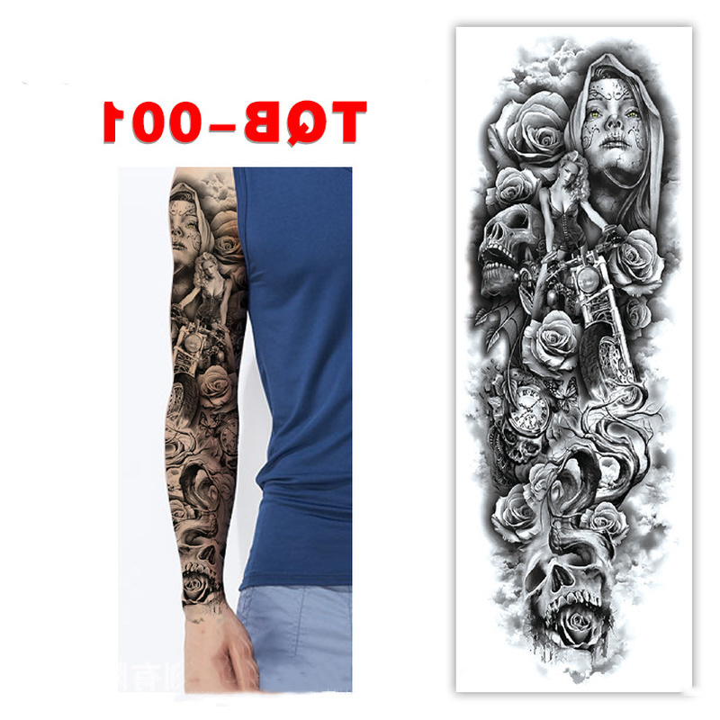 

Waterproof Temporary Tattoo Sticker Tribal Totem Band Fake Water Transfer Tatto Personality Tatoo Arm Foot Tato for Women Men