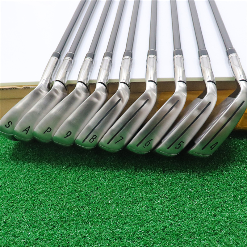 

Golf Club Set SIM golf Irons 4-9 P.A.S R/S Flex with helmet With head