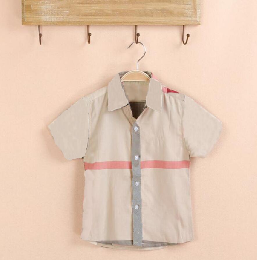 

Baby Boys T-shirt Kids Short Sleeve Shirt Designer Girls Top Child Boy Clothing Tees, Big plaid #2