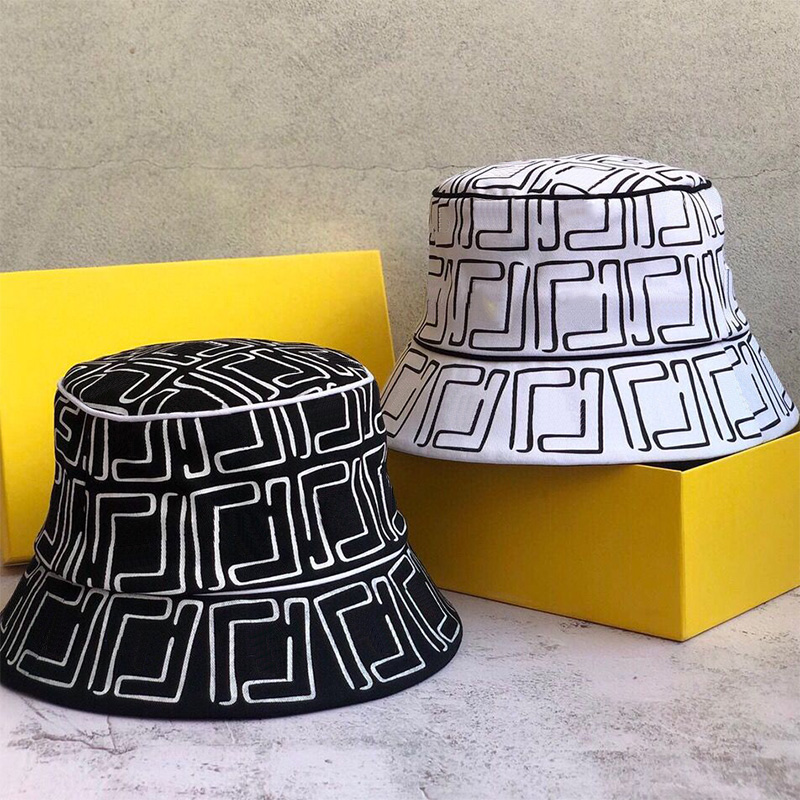

Womens Printed Bucket Hat Fisherman Cap Designer Hats Luxury Caps Brand Mens Cotton Box Letter Beanie Chapeau Bonnet Tiuso, White