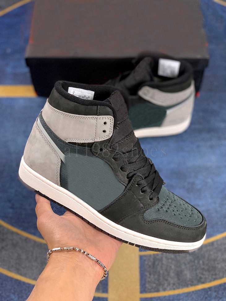 

High Element Gore-Tex embroidery Particle Grey 1s 1 Men Basketball Shoes Sport Trainer Sneakers Reflective Sail Designer Sports Shoe, Blue
