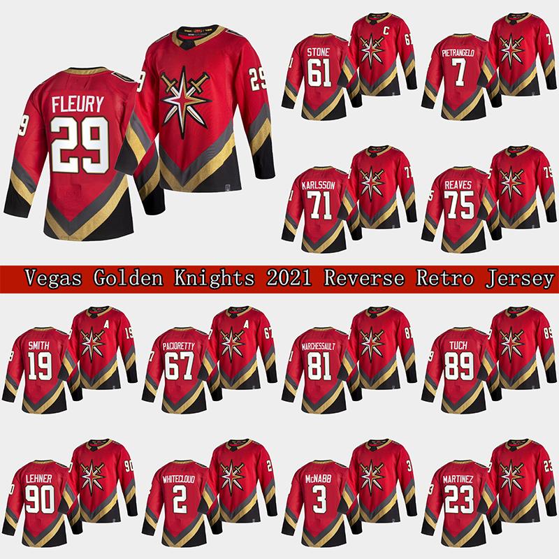 

Jack Eichel Marc-Andre Fleury Vegas Golden Knights Jersey Mens Womens Kids 2021 Reverse Retro 61 Mark Stone 71William Karlsson 7 Pietrangelo 75 Reaves Hockey Jerseys, Red reverse retro blank