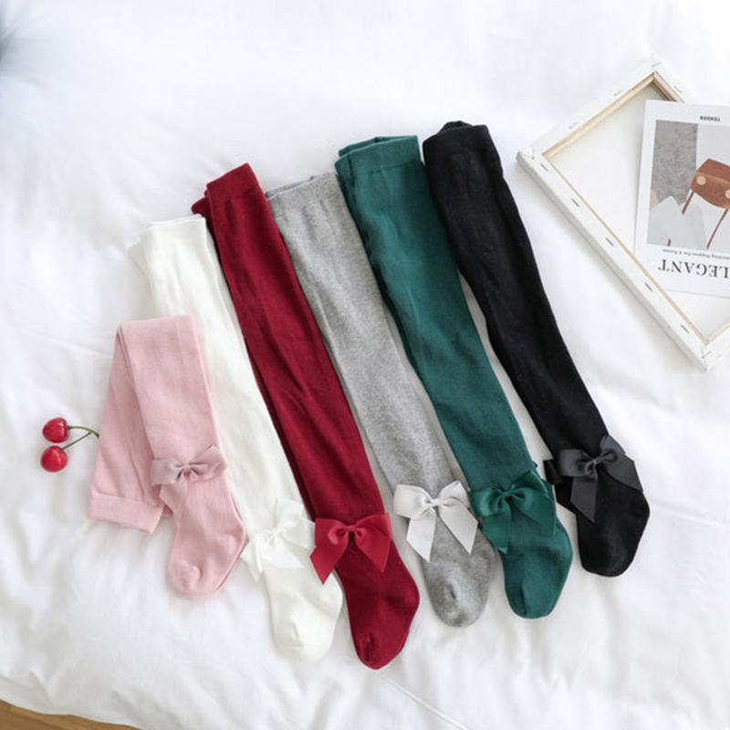 

Leggings & Tights Baby Girl Fashion Bowknot Pantyhose Solid 0-2Y Born Infant Toddlers Spring Fall Casual Cotton Stretchy 2021, Blue