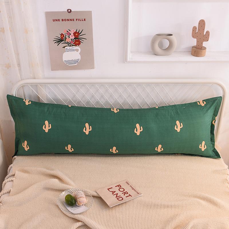 

Pillow Case 1.2m/1.5m Long Body Cover Printed Soft Cotton Pillowcase Machine Washable Protector Cushion With Zippers