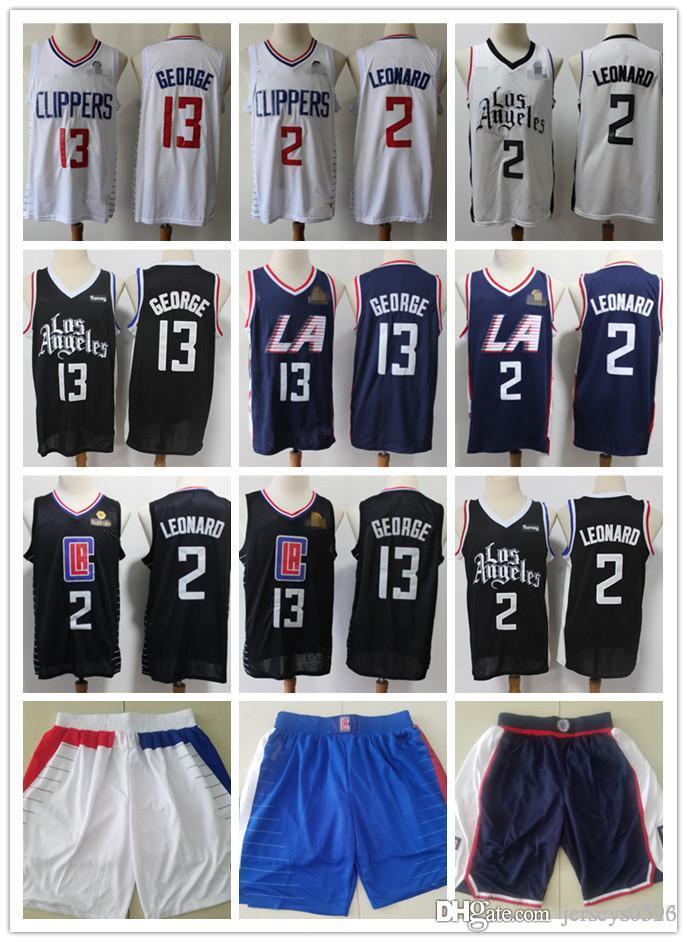 

Mens Los Angeles Clippers Throwback Jersey Paul 13 George Kawhi 2 Leonard Basketball Shorts Basketball Jersey black navy, Black;red