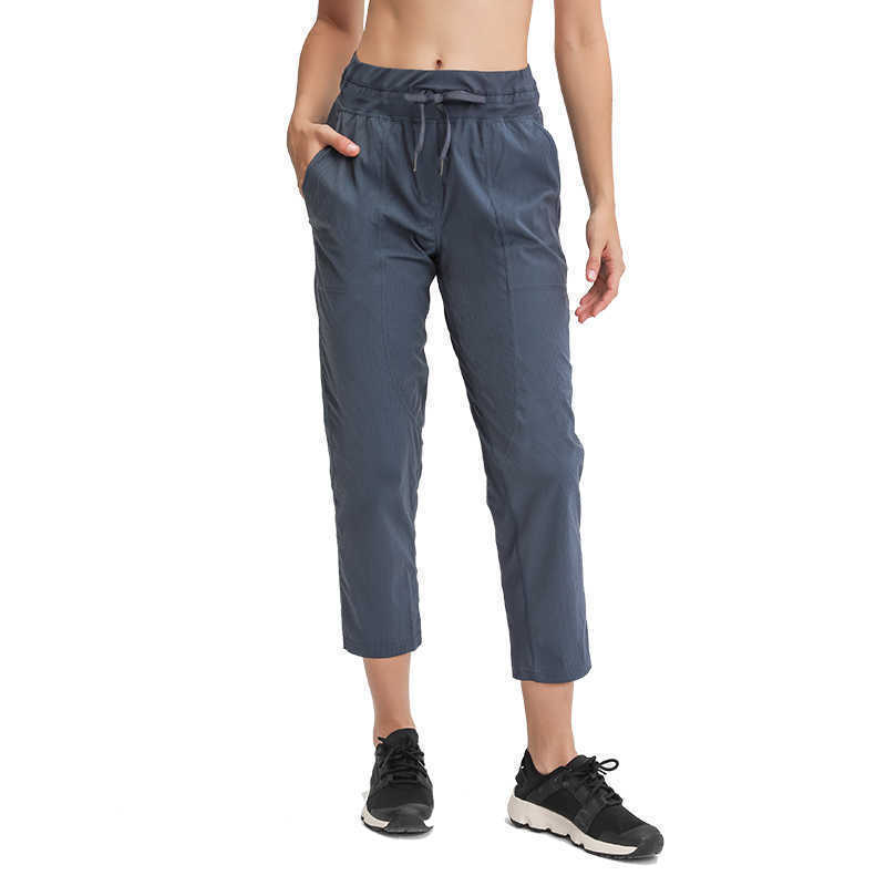 

L-102 Yoga Cropped Pants Dance Capris Studio Joggers Waistband Drawcord Customized Fit Outdoor Workout Sports Loose Straight Capris Trousers, White;red