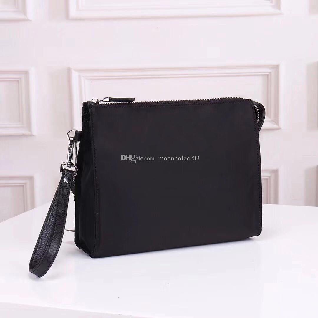 

Wholesale waterproof nylon clutch bag ladies classic cosmetic bag female travel parachute fabric storage wash bag men small change cosmetic, Black
