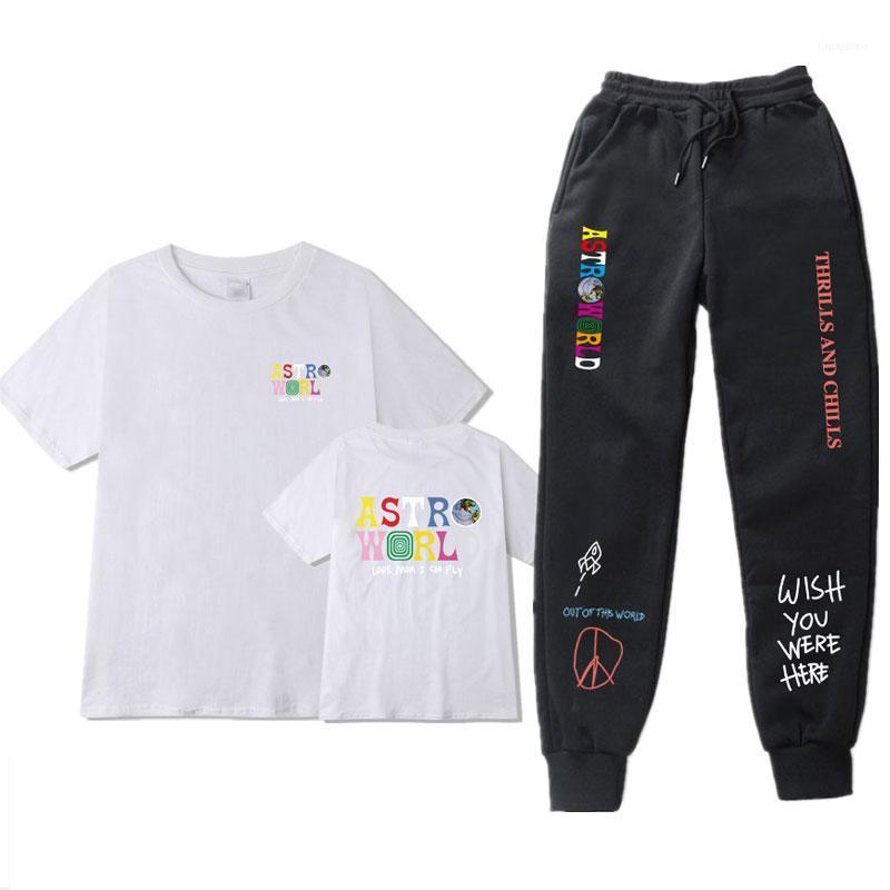 

Men's Tracksuits Sportswear TRAVIS SCOASTROWORLD T Shirt Sets Streetwear Men Women Hip Hop LOOK MOM I CAN Sweatpants Suit1, Gray