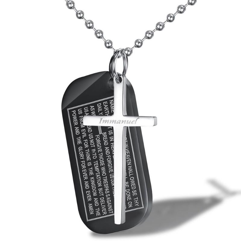 

Pendant Necklaces Cross 2021 Jesus Biblical Stainless Steel Necklace For Men Women