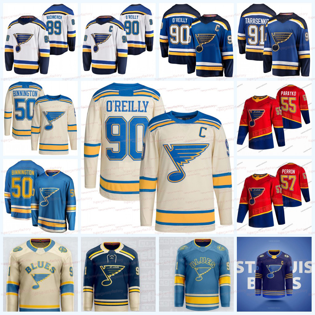 

St. Louis Blues 2022 Winter Classic Jersey Ryan O'Reilly Pavel Buchnevich Vladimir Tarasenko Colton Parayko David Perron Binnington Kyrou Robert Thomas Saad Thomas, White