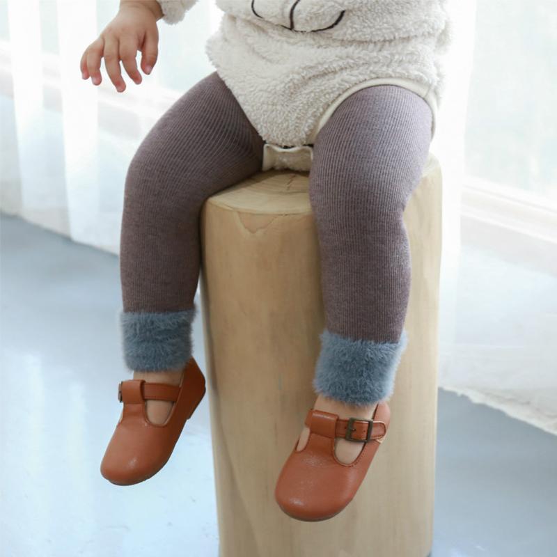 

Leggings & Tights Kids Winter Toddler Child Girl Boy Thermal Terry Thick Warm Cute Pants Born Infant Cotton Trousers Baby Accessories, Black