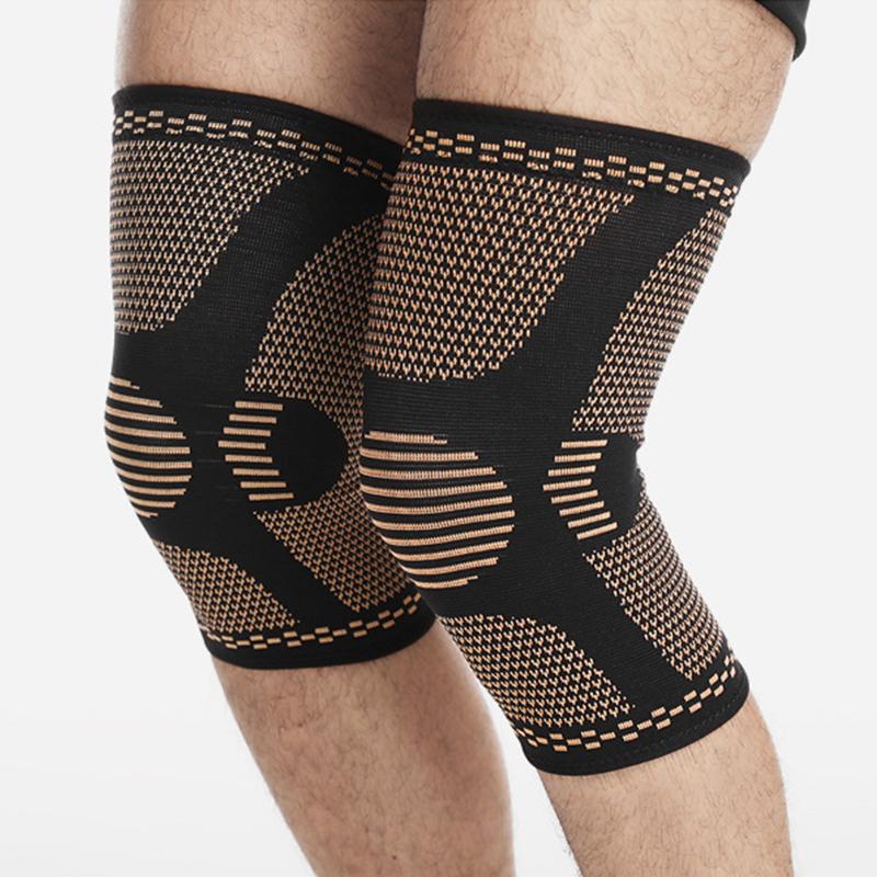 

Elbow & Knee Pads Breathable Sports Running Strap Adjustable Elastic Kneepad Non-slip Protective Gear Support Sportswear, As pic