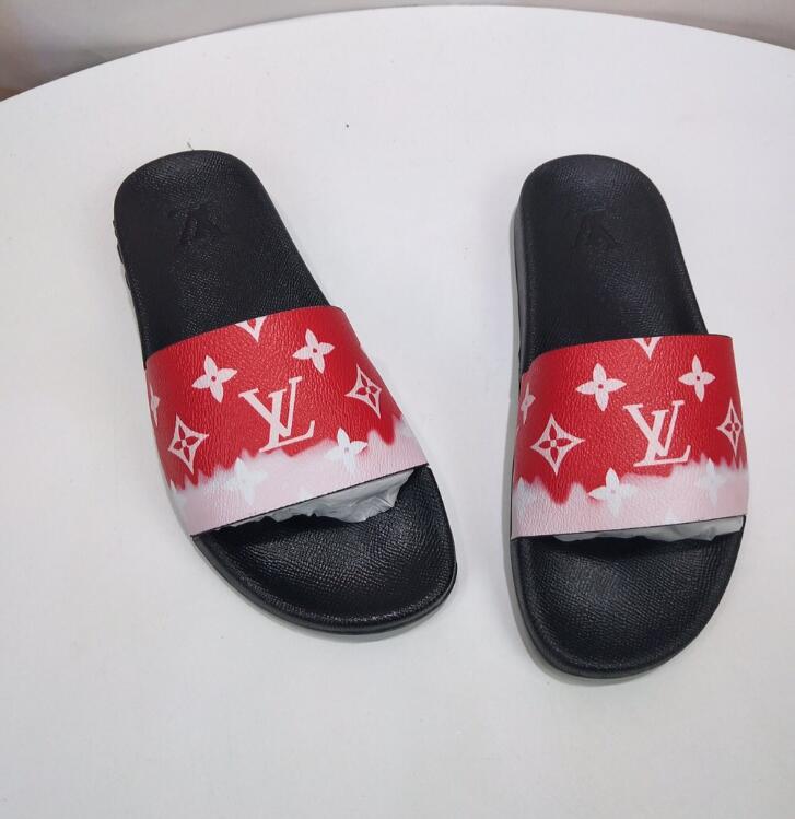 

fashion Men Women sandals Ladies Flip Flops Loafers Black White Red Green Slides Shoes LV LOUIS 6g VITTON