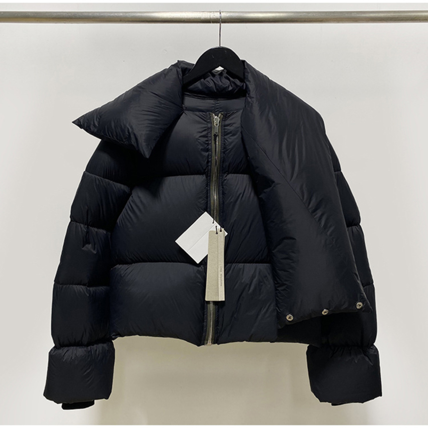 

White duck down Rick jacket with zipper, stand up collar, tailored fit, new winter collection, Multi