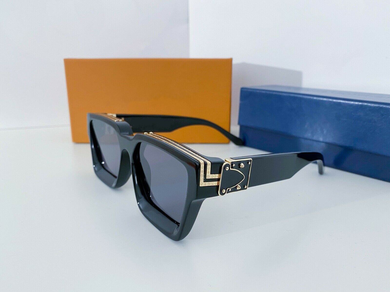 

mens MILLIONAIRE Sunglasses 96006 for men full frame Vintage designer 1.1 sunglasses for men Shiny Gold Logo Hot sell Gold plated Top 96006, White;black