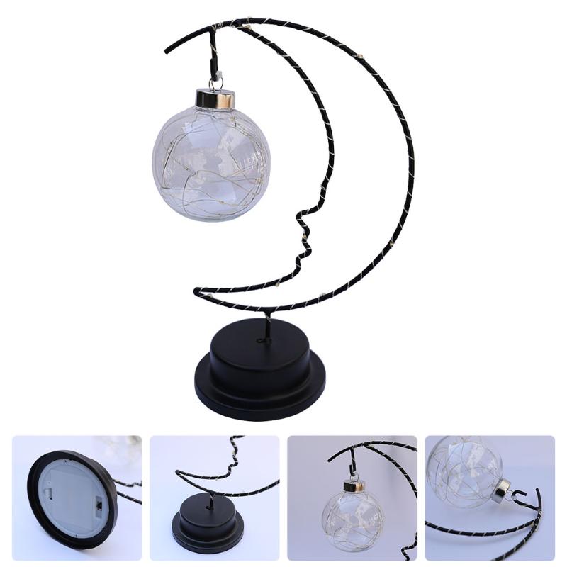 

Night Lights 1pc Moon Xmas Desktop Lamp Creative Ornament Stylish Bedroom Bar Light
