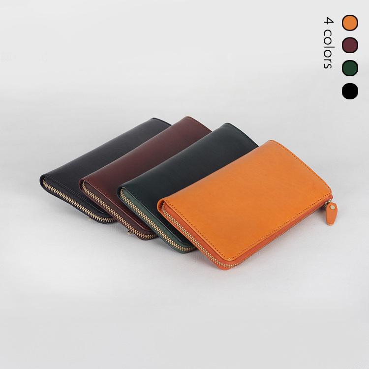 

Wallets 2021 Fashion Versatile Pure Leather Long Lady Purse Made Of Vegetable Tanned Wallet, Black