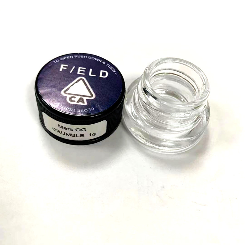 

Field Wax Jar 5ml clear Glass containers with Child Resistant Lid for live resin rosin suce extracts