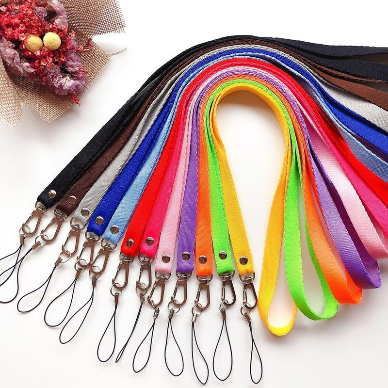 

Card Holders Solid Color Neck Strap Key Lanyard Work Badge ID Phone Holder Business Cover Case Accessory, Transparent