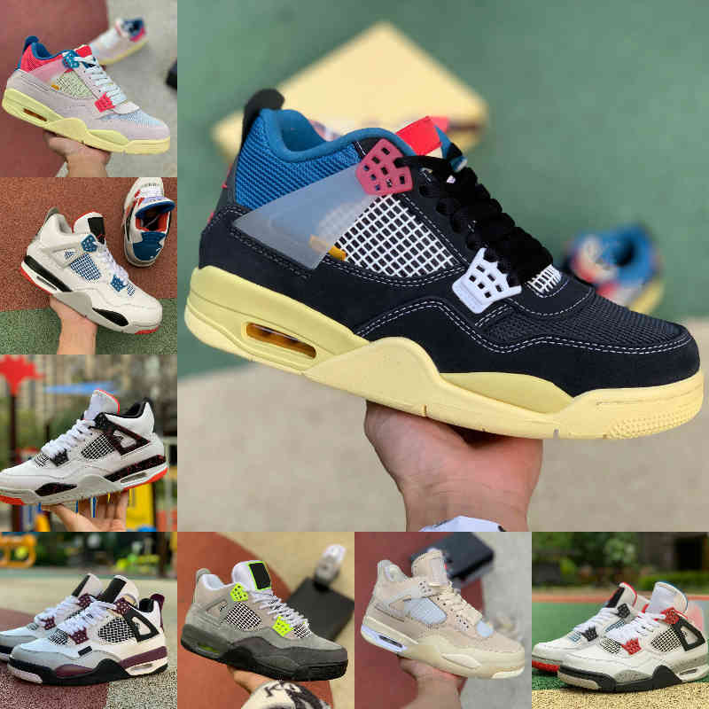 

2021 High 4 4s Basketball Shoes Men Women New Cream Sail The White Cement Bred Court Purple Union LA GUAVA ICE Rasta BORDEAUX Sports Shoes Y18
