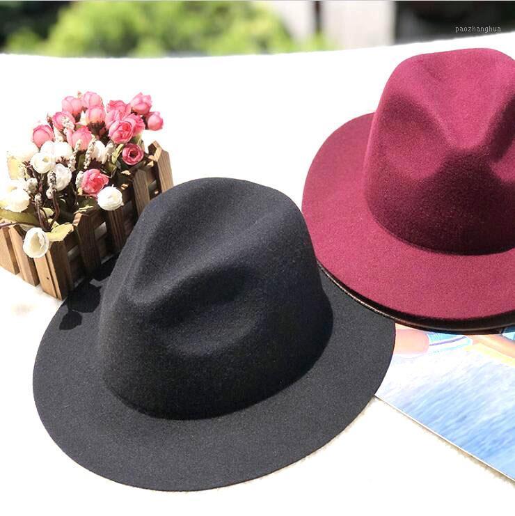 

Stingy Brim Hats 100% Wool High Quality Children Fedora Hat Warm Comfortable Cool Beautiful Various Colors For 2022, Blue;gray