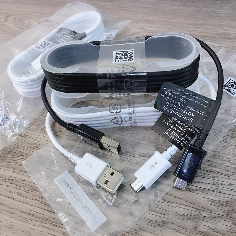 

100% Original 1.5m Micro USB Fast Charger Cable Spring Data Sync Charging for Samsung Note 4 5 S6 S7 Edge