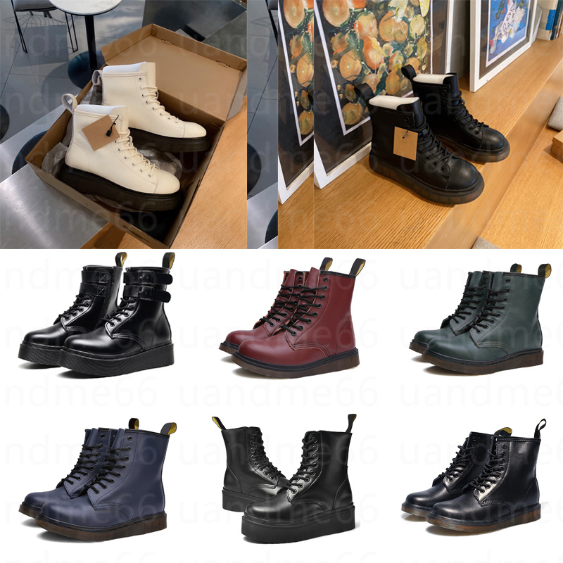 

Designer Fashion Dr Doc Martin boot selling classic leather 1460 ankle 1461 platform Boots 2976 zip detail marten martens men shoes Martins mens women fur snow desert, Customize