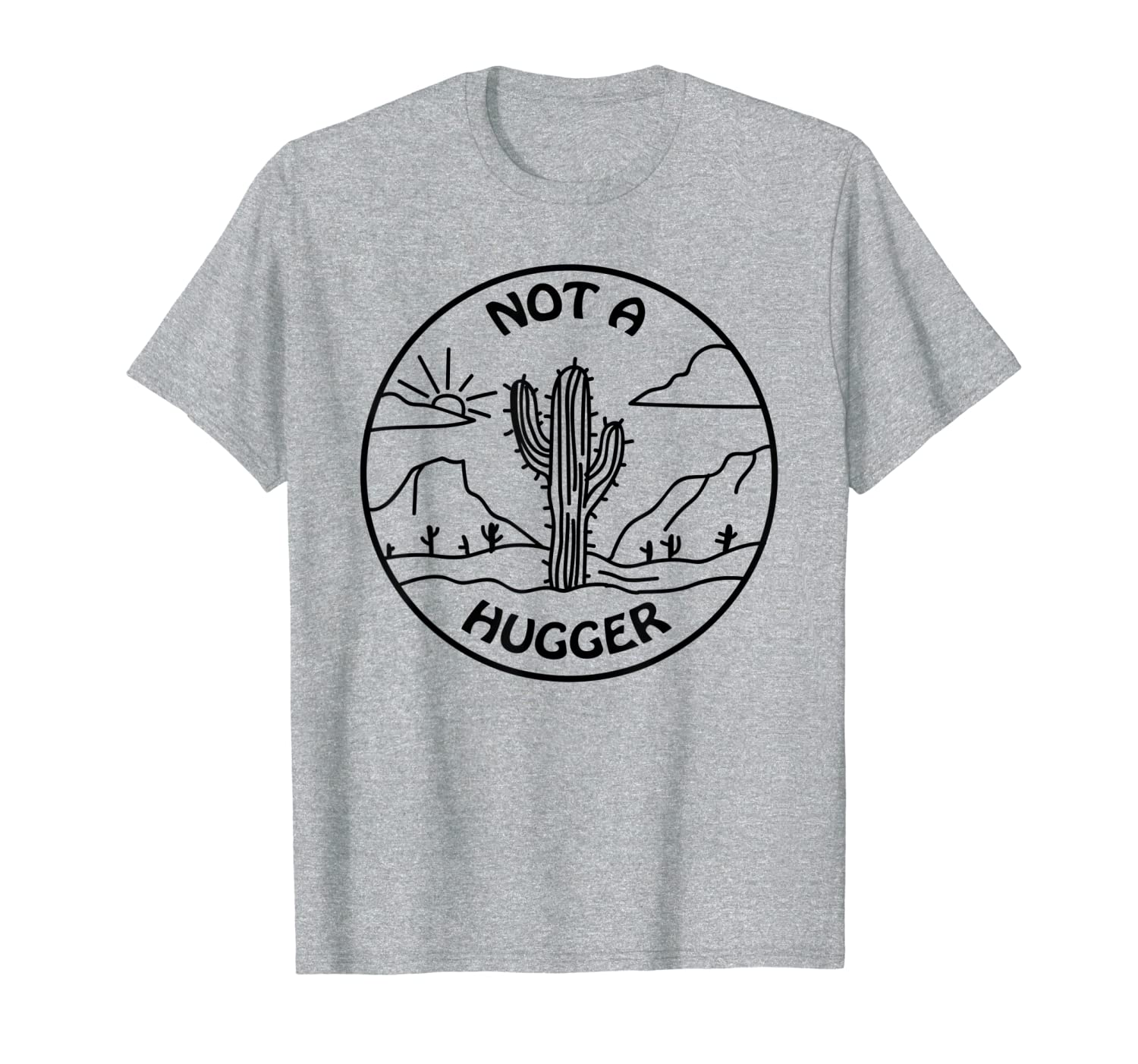 Not a Hugger Cactus Men Women T-Shirt-image-702210701