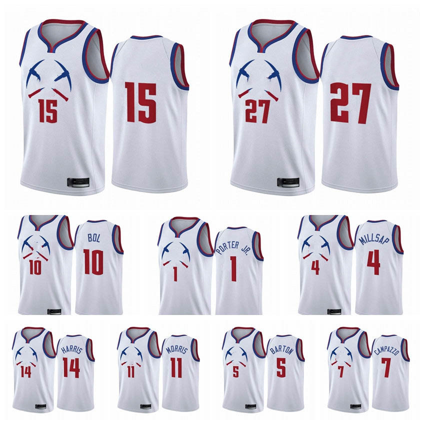 

Nikola 15 Basketball Jokic Jersey Jamal 27 Murray Jerseys Damian 0 Lillard Jersey Carmelo 00 Anthony Jerseys basketball Uniform, Black;red