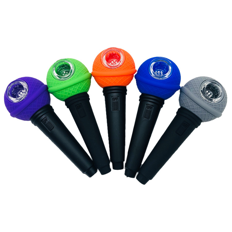 

Microphone design silicone pipe 4.7inches tabacco pipes for smoking