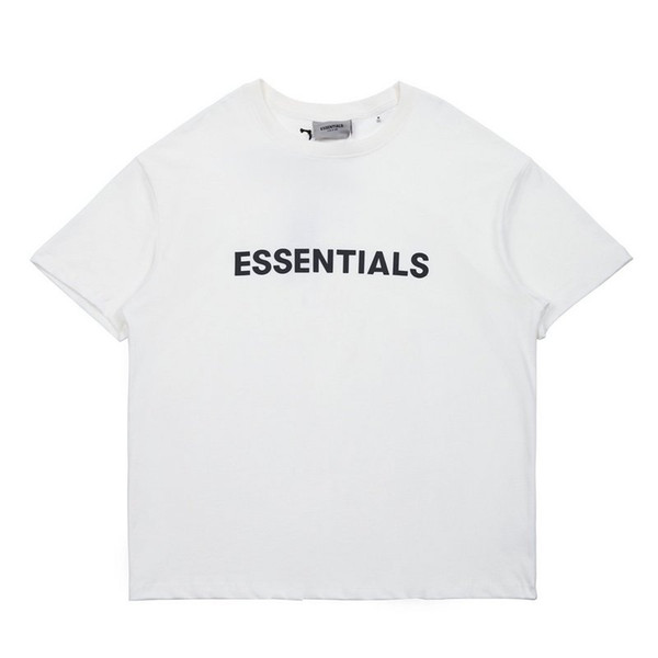 

Street fashion brand essentials stereo letters men and women oversize summer lovers loose half sleeve fashionl, White;black