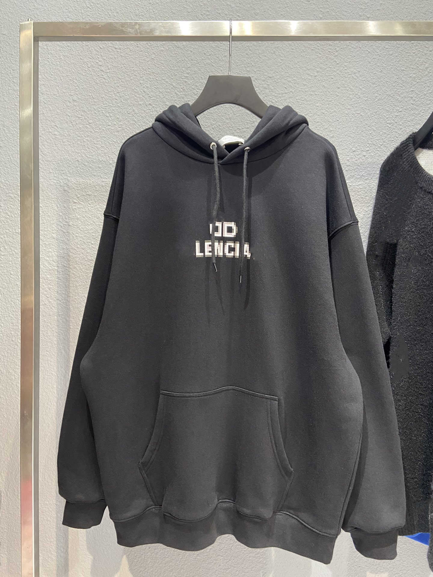 

Men's Hoodies High version 21fw autumn winter new mosaic phantom BB printed couple fleece OS Hoodie ins Z4Y7, Black