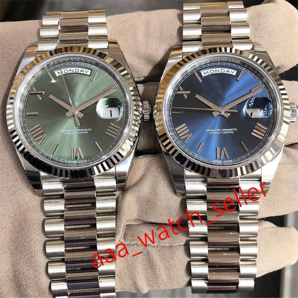 

7 Styles Master luxury mens watches 40mm Day-date 228239 228235 228238 fluted bezel SS316L president bracelet mechanical automatic mo yoomi, Black
