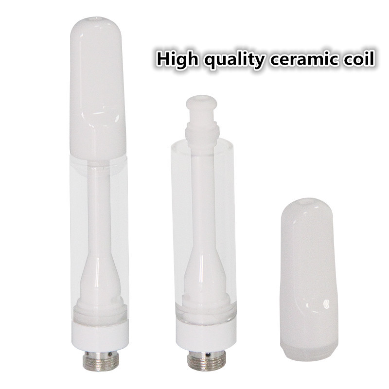 

TH205 Full Ceramic Vape Press In Cartridges Atomizer Glass Tank E Cigarettes Thick Oil 1.0ml 510 Thread G5 Atomizers Vaporizer Pen