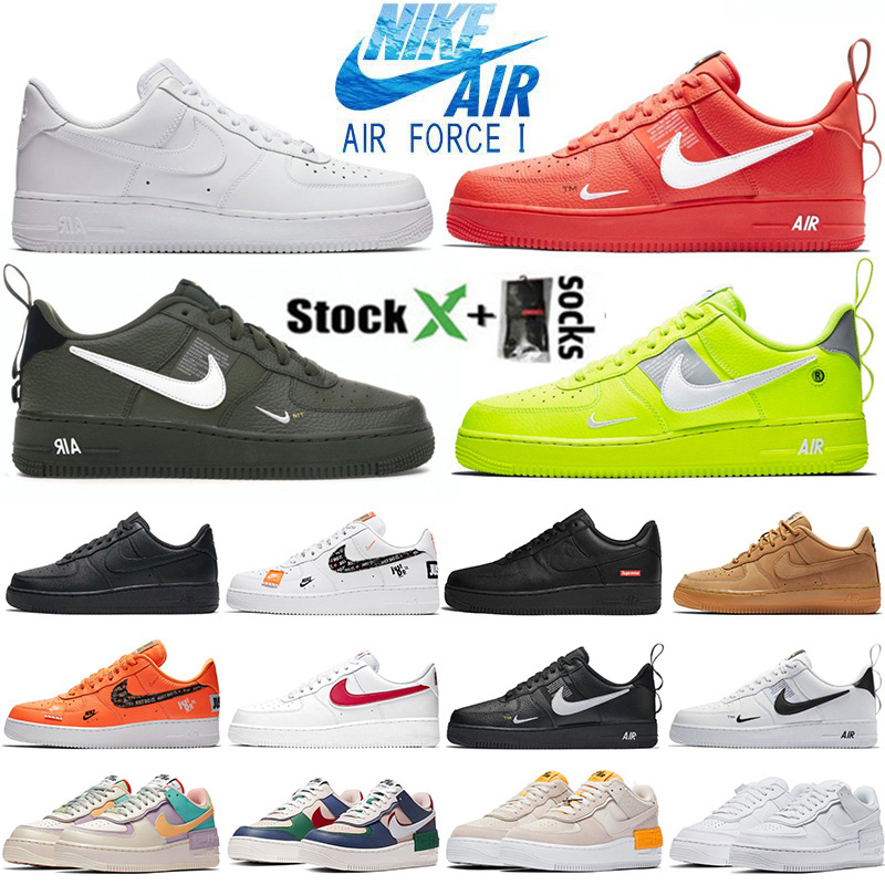 

StockX Air Force Dunk 1 Low Dunks Mens Running Shoes Shadow Triple White Classic og Utility Black Red Wheat High Platform Shoe 1s Aurora Women Trainers Sports Sneakers, 44