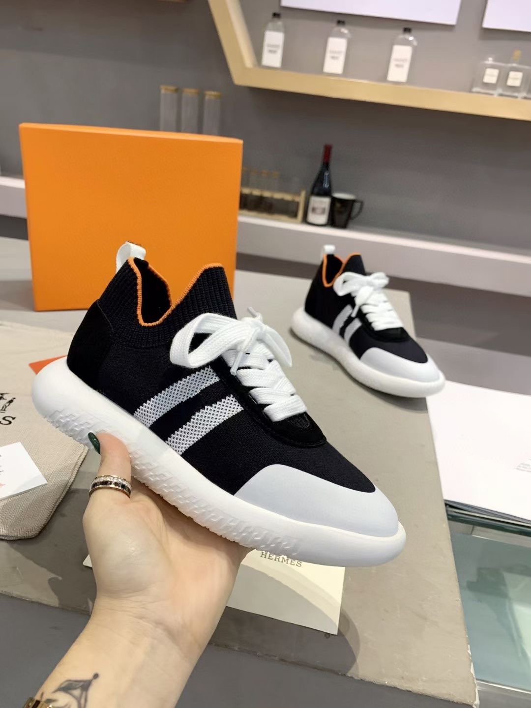 

2021 H brand mens Designer sneakers unisex trainers shoes running shoess for womens runners flats Genuine Leather racer luxury shoe 35-45, 2 no box